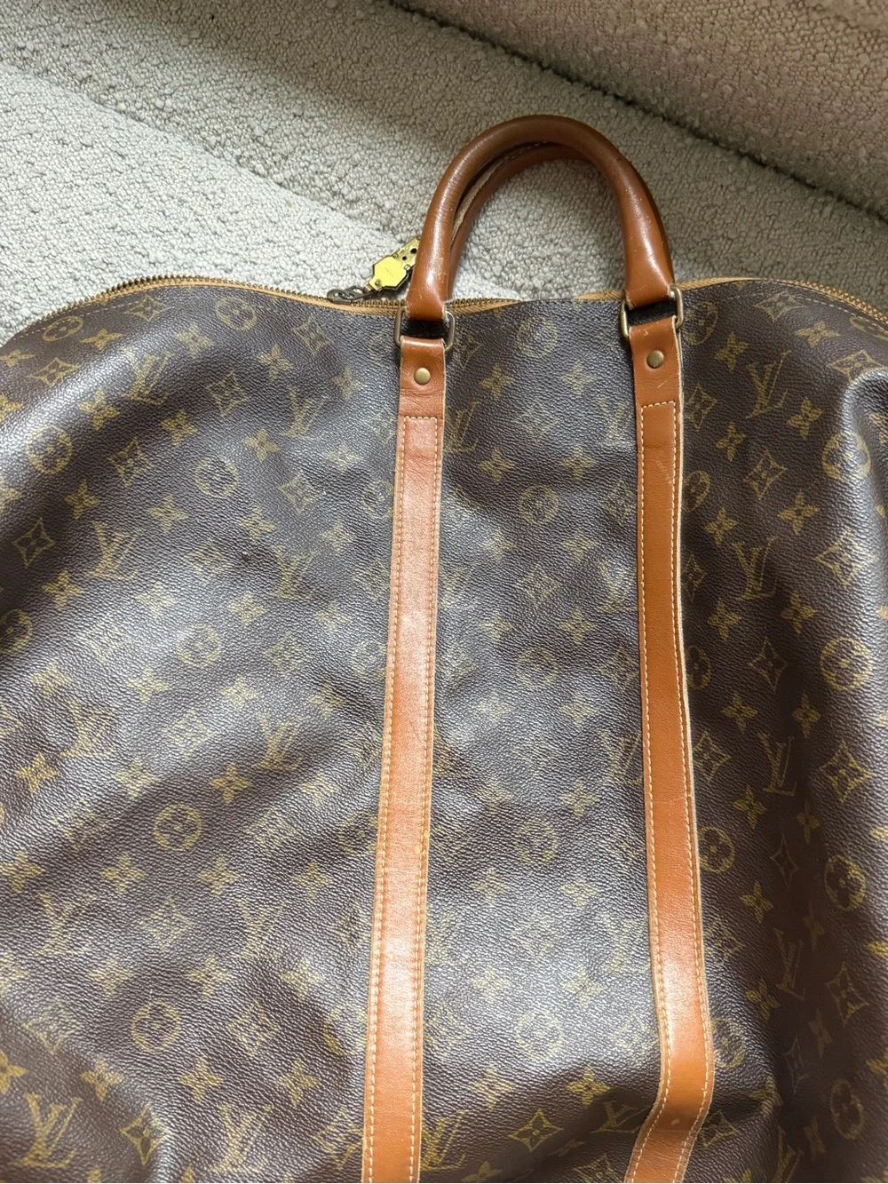 Louis Vuitton Monogram Canvas Duffel in Brown and Tan